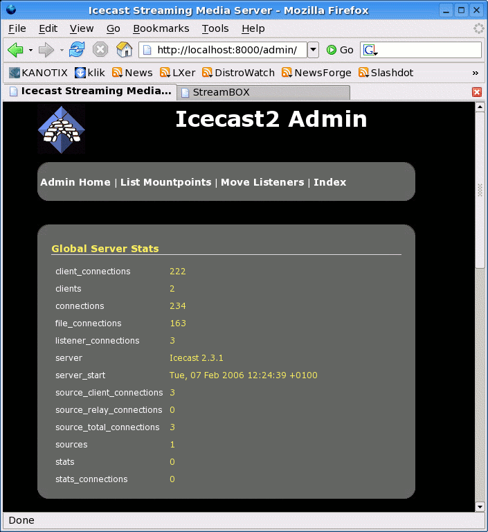Serverstatus